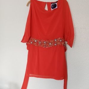 Ark & Co. vestido casual naranja para mujer talla M